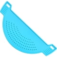 thumbnail image 1 of Colador de piezas, escurridor, colador, colador, colador de pasta, cazuela, coladores de alimentos, utensilios de cocina para cocinar pasta, verduras, fideos, frutas, azul, 1 of 8