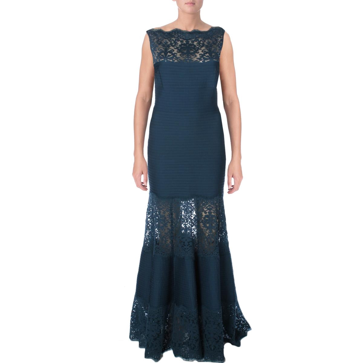 Tadashi Shoji Womens Lace Pintuck 