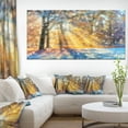thumbnail image 1 of Blur Winter with Snow Flakes - Landscape Canvas Art Print, 1 of 4