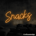 thumbnail image 2 of Craftnamesign Snacks Neon Sign for Snacks Shop Market Canteen Wall Art, 2 of 5