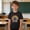 Black, variant on 100 Days Smarter T-Shirt for Boys, Pink 100th Day of School Shirt, Kids Soft Cotton Rainbow Graphic Tee,Size 3 T