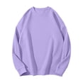 thumbnail image 3 of Voska Men's Casual Long Sleeves Crewneck Sweatshirts Solid Color Classic Pullover Lightweight Slim Fit Tops Purple L, 3 of 4