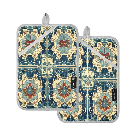 BZSMCE Pot Holder Oven Mitts Cooking baking Pattern Painting Creative Pattern Size:7x9.8in