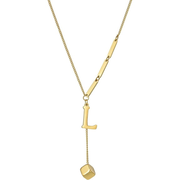 Initial Necklaces for Women Alphabet Necklace Gold Name Necklace Ladies Fashion Gold Jewelry Personalized Initial Tag Pendant Necklace