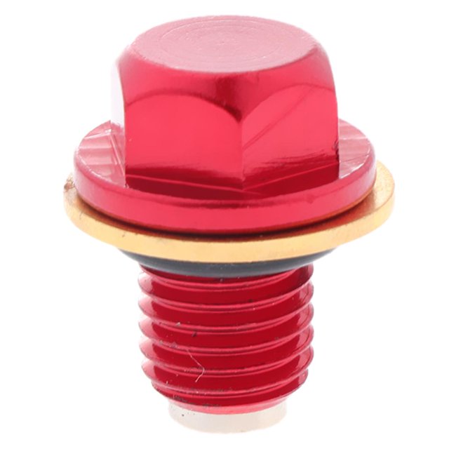 Tapón Metal Pan para ATV y Moto Rojo shamjiam Tornillo de perno de drenaje