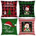 thumbnail image 1 of 4 Uds Fundas de Almohada navideñas -45 * 45 cm Decoraciones navideñas Fundas de Almohada - Fundas de Almohada festivas Decoración navideña - Funda de Almohada Navidad Wint, 1 of 4