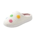 thumbnail image 3 of Domzle Womens Mens Slippers Retro Memory Foam Cute Cartoon Plush Fluffy Warm Faux Fur Lined Slippers Indoor House Winter Shoes, 3 of 4