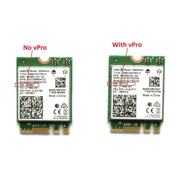 Intel 9260 Ngwg Wireless Ac 2x2 Wifi 1 73gbps Bluetooth 5 M 2 2230 With Vpro Walmart Com Walmart Com