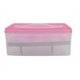 thumbnail image 1 of Caja de almacenamiento de huevos de doble capa, 24 rejillas, organizador de contenedores para el hogar y la cocina (rosa), 1 of 8