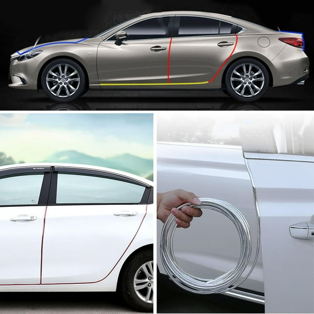Protector De Bordes Para Puertas De Coche (5 Metros) - Tira De Goma En U Sin Pegamento, Anti-Golpes Y Anti-Rayaduras Para Sedanes, SUVs, Camiones