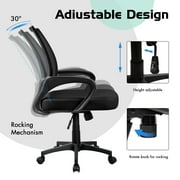 Furmax Mesh Office Chair Managers Chair with Swivel & Lumbar Support, 250 lb. Capacity, Black