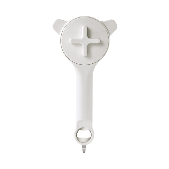 ajustable, dispositivo para desenroscar tapas, portátil, multiusos, fácil de usar, abre frascos, ideal para regalo de inauguración de casa, Blanco