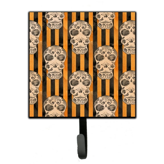 Carolines Treasures BB7527SH4 Watecolor Halloween Day of the Dead Head Leash or Key Holder Single Hook multicolor