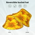 thumbnail image 4 of Kdxio Reflective Bucket Hat - 3D Sunflowers Print Bucket Hat for Men,Women, 4 of 9