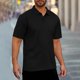 thumbnail image 2 of Camisetas de Manga Larga para Hombre Algodón Turndown Pullover Sólido Camiseta de Fitness, Mangas Cortas Deportes Y Blusa Casual, 2 of 8