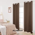 thumbnail image 3 of DBOZE Blackout Curtains- Solid Thermal Insulated Window Treatment Drapes/Draperies for Bedroom (2 Panels, 55 inches Wide by 102 inches Long,)Brown, 3 of 4