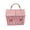 Pink, variant on Charming House Shaped Handheld Picnic Basket Spacious Imitation Rattan Storage for Fruits Snacks and Sundries for Outdoor Gatherings and Parties