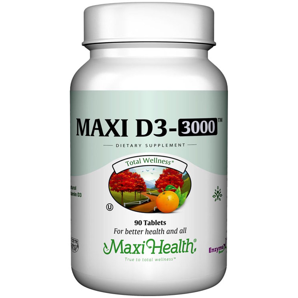 Maxi Health Kosher Vitamin D3 3000 IU 90 Tablet