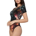 thumbnail image 2 of Lsque Cool Tiger Women's Crew Neck Short Sleeve Bodysuit Basic T Shirts Tops Onesie Adult Cute Pajama-XX-Large, 2 of 8