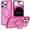 Rose, variant on XIHAMA Compatible with iPhone 16 Pro Case with Invisible Magnetic O-Ring Stand Military-Grade Translucent Case for iPhone 16 Pro 6.3" [Compatible with Mag-Safe] [Great Grip Feeling]