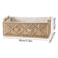 thumbnail image 4 of Ccwuwei Macrame Storage Basket, Handmade Toilet Paper Basket, Boho Woven Decor, Small Countertop Organizer with Handles for Shelf, Living Room, Bedroom, Home,Office - Khaki, 4 of 8