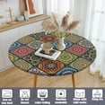 thumbnail image 4 of Elastic Round Tablecloth Fitted Washable Fitted Table Cover for Indoor and Outdoor Dining Table Cloth Protector,45"- 54", 4 of 6