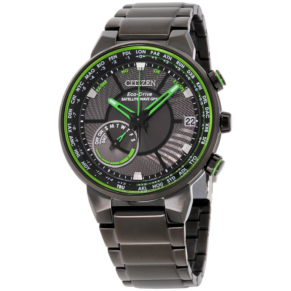 CITIZEN - Citizen Men's Satellite Wave GPS Black Dial Stainless Steel Watch CC3035-50E - Walmart