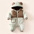 thumbnail image 2 of KJameas Baby Boys Girls Jumpsuit Hooded Bear Applique Warm, 2 of 8