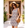 thumbnail image 5 of MOYIKO Summer Dresses for Women Casual V Neck Sleeveless Sundresses Flowy Vacation Tank Dresses with Pockets, 5 of 7