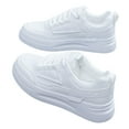 thumbnail image 1 of GPOECD Espadrilles de Mode pour Femmes à Lacets Style Course Respirantes Légères Confortables Design de Marche pour Usage Quotidien Chaussures de Course Décontractées pour Femmes Blanc,1/35, 1 of 8