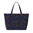 thumbnail image 2 of Fotbe Colored Hearts Bolsa de Viaje para Playa - Resistente al Agua, Bolsa Tote de Gran Capacidad y Ligera con 7 Bolsillos para Mujeres y Hombres, 2 of 7