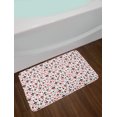 thumbnail image 2 of Valentines Bath Mat, Valentines Day Themed Love Illustration of Hearts with Ornaments, Plush Bathroom Decor Mat with Non Slip Backing, 29.5" X 17.5", Orange Red Black, by Ambesonne, 2 of 2