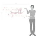 thumbnail image 2 of She Leaves a Little Sparkle Girls Room Vinyl Wall Decal Sticker Inspirational Quote with Stars, 2 of 4