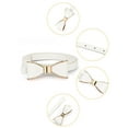 thumbnail image 2 of Extra-Skinny Waist Belt Metal Bow-knot No Buckle Thin Belt for Women White, 2 of 4