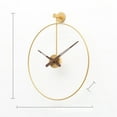 thumbnail image 4 of Spanish-Inspired Minimalist Iron Art Wall Clock with Single Round Design, Creative Hanging Style, Accurate Quartz Movement, 60cm Size, Black Frame, and Walnut Wood Pointers – Ideal for Living Room,, 4 of 6