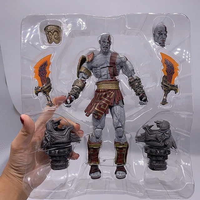 Figura de acción NECA God of War, Mesurost of Sparta Kratos en Ares Armor W, modelo de coleccionista, mantequilla en caja de regalo zhangmengya LED