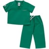Personalized My Name Embroidered Green Scrubs