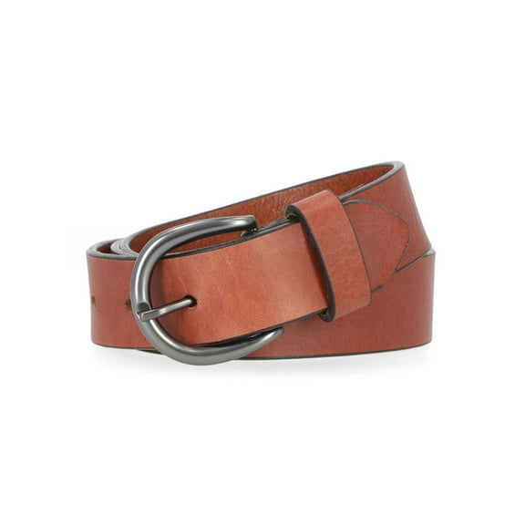 Harley-Davidson Women's Oval Buckle Classic Genuine Leather Belt, Brown (M), Harley Davidson