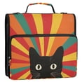 thumbnail image 5 of FORMRS Zipper Binder with Shoulder Strap 2-inch Ring 500 Sheet Capacity File Bag, Black Cat, 5 of 5