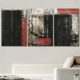 thumbnail image 2 of wall26 Canvas Print Wall Art Set Grunge Black Red Geometric Color Block Abstract Shapes Illustration Modern Art Decorative Multicolor Chic for Living Room, Bedroom, Office - 16"x24"x3 Panel, 2 of 5