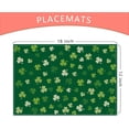 thumbnail image 5 of St. Patrick''s Day Green Shamrock Placemats Set of 4 Table Mats 12 x 18 Inch Party Home Dining Decor Table Decorations, 5 of 5