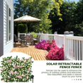 thumbnail image 4 of AMERTEER Expandable Fence with Solar Light String Stretchable Flower Privacy Fence Faux Ivy Fence Panel Backdrop Artificial Hedges Fence Screen Leaf Decor for Outdoor Garden Balcony Patio, 4 of 8