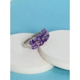 thumbnail image 2 of JEWELEXCESS 3 1/3 Carat T.G.W. Amethyst and Created White Sapphire Sterling Silver Ring, 2 of 5