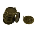 thumbnail image 2 of Abbracc 70 Pieces Lots Wholesale 25mm Antique Plated/Bronze Round Necklace Pendant Setting Cabochon Base Tray Bezel Blanks Jewelry Findings & Com, 2 of 9