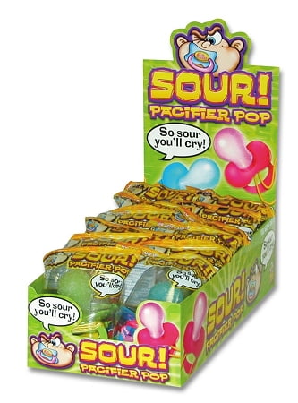 Flix Sour Pacifier Pops, (Pack of 12)