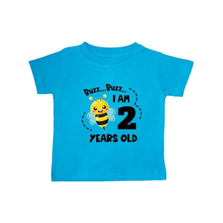 

Inktastic Buzz Buzz I am 2 Years Old Cute Bee Gift Baby Boy or Baby Girl T-Shirt