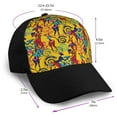 thumbnail image 2 of Naloa Dancing African Womens Adult adjustable Print Baseball Hat, Patchwork curved brim baseball capfor Men and Women, One Size, 2 of 5