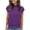 Purple(Women Tops), variant on Womens Mock Neck Cap Sleeve Top Ribbed Knit Fitted Shirts Casual Summer Blouse