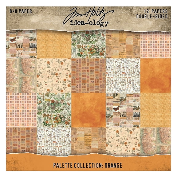 Idea-ology Double-Sided Cardstock 8"X8" 12/Pkg-Palette Collection: Orange