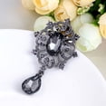 thumbnail image 7 of SmartBy Women's Luxury Rhinestone Alloy Brooch Pin Large Waterdrop Pendent Party Jewelry, 7 of 7